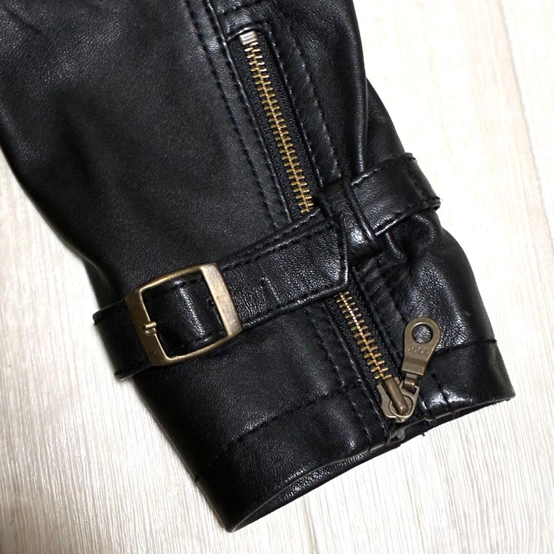 DEGNER 8SJ-1 レザージャケット シープレザー XL ブラック