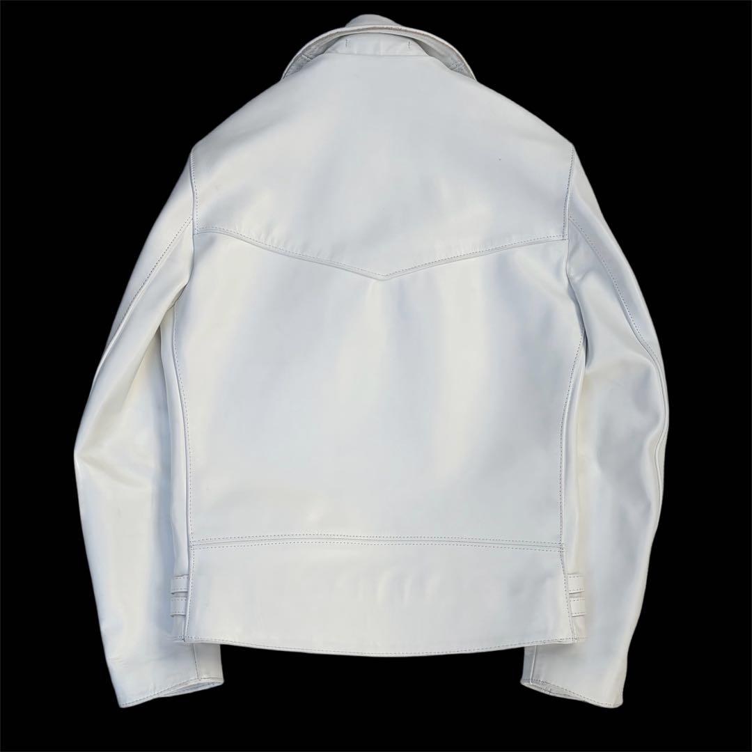 極美品 ルイスレザー ライトニング ホワイト ホースハイド タイトフィット36