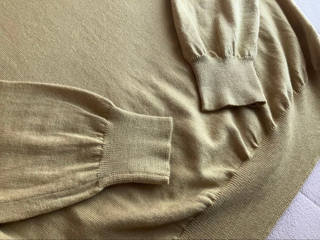 GRAN SASSO 12Gウールソリッドモックネックニット マスタード 48