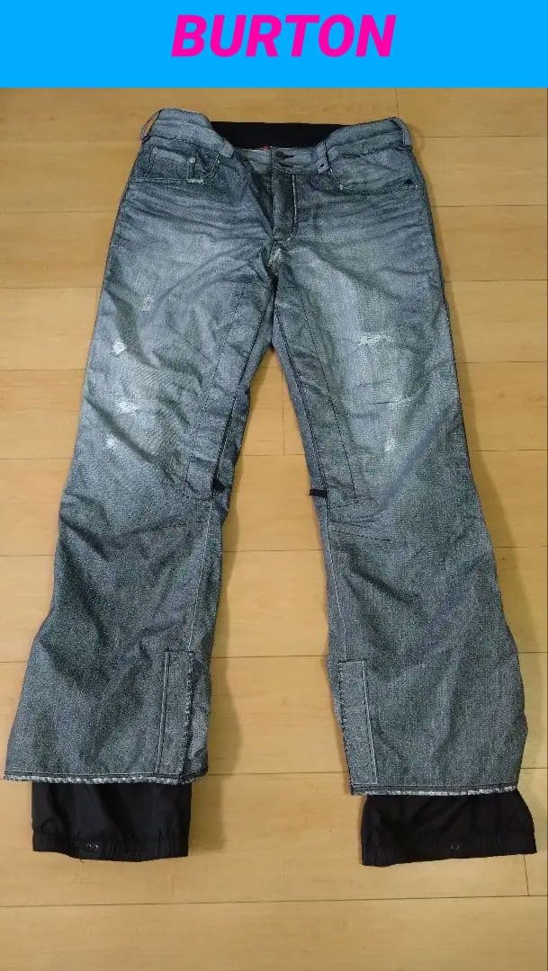 BURTON ダメージジーンズ調 スノボパンツ Lサイズ バートン