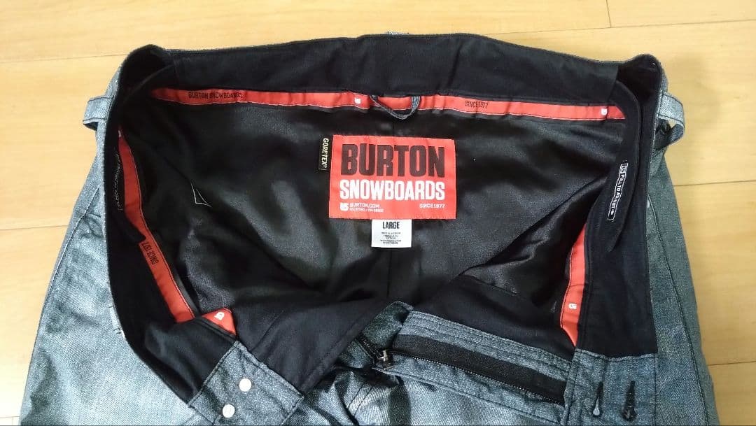 BURTON ダメージジーンズ調 スノボパンツ Lサイズ バートン