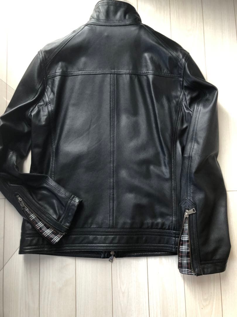 ブラックレーベルクレストブリッジライダースジャケット＆ベストラビットファー3点