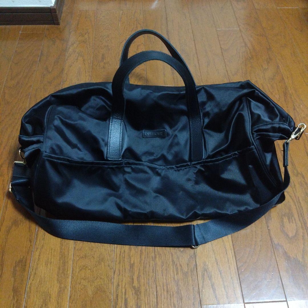 OURツヤがきれいなボストンバッグブラック