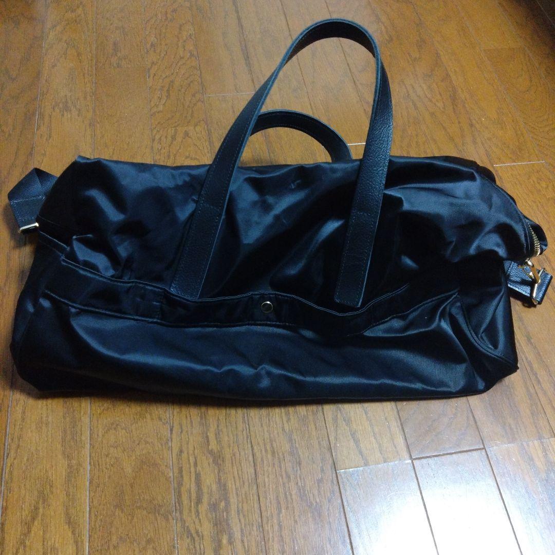 OURツヤがきれいなボストンバッグブラック