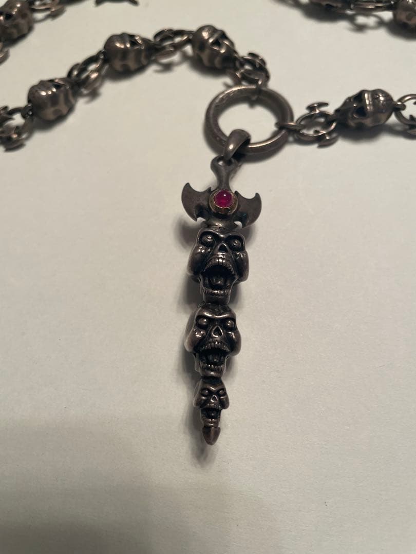 LARDさま専用シルバー製スカルデザイン ネックレス