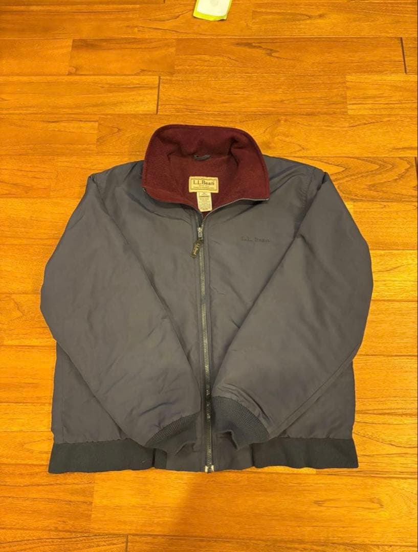 L.L.BEAN ウォームアップジャケット　ネイビー　ボルド　古着　M