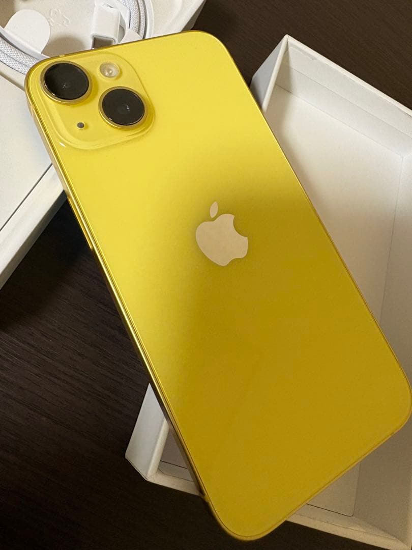 【全付属品有】iPhone 14 128GB イエロー SIMフリー BT86%