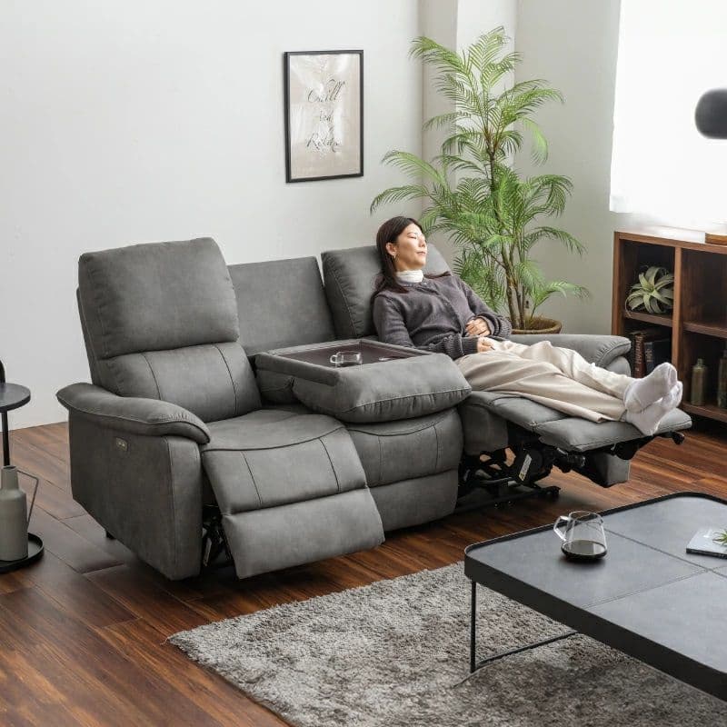 ジャグ 3人掛け ソファ 電動リクライニング リラックスフォーム 関家具