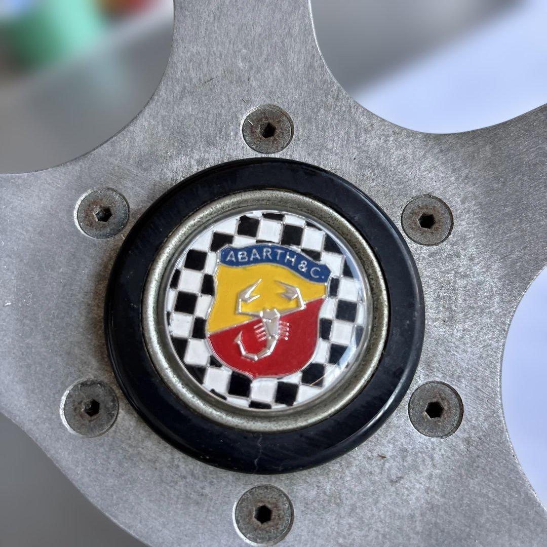 希少　ハンドル　ウッドステアリング　アバルト　ABARTH