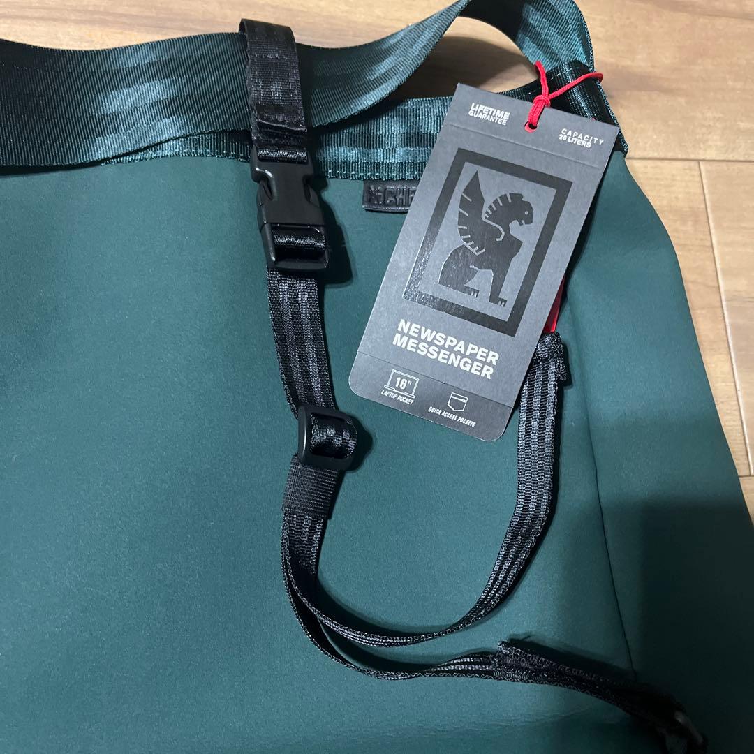 値下げCHROME NEWSPAPER MESSENGER グリーン　新品未使用