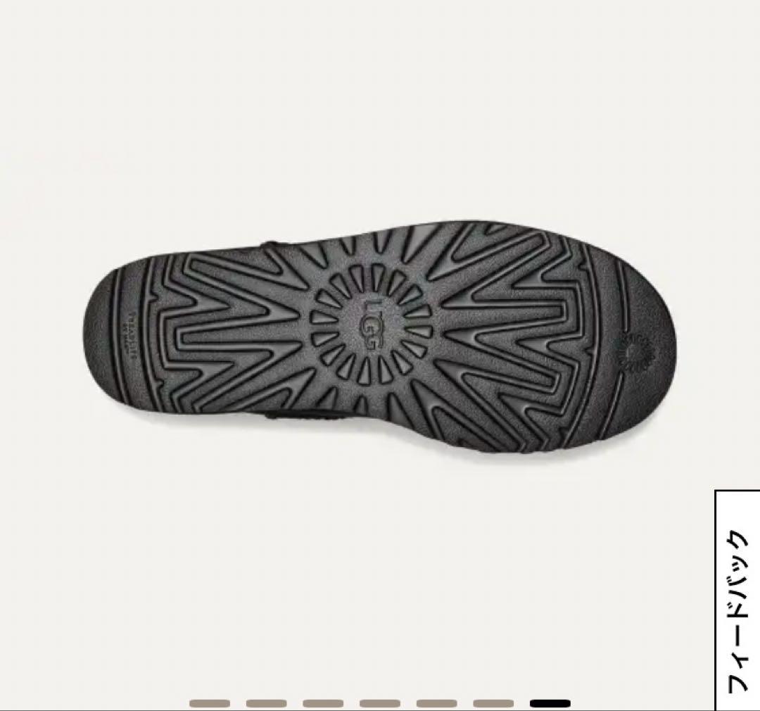 UGG クラシック ウルトラミニ ブラックムートンブーツ 25cm