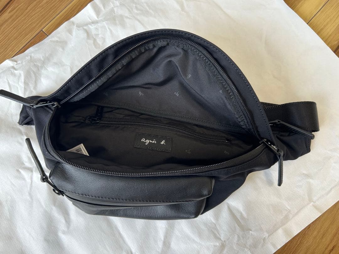 agnès b. アニエスベー　ウエストポーチ OAH14-04 ブラック