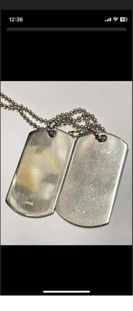 GUCCIシルバードッグタグネックレス