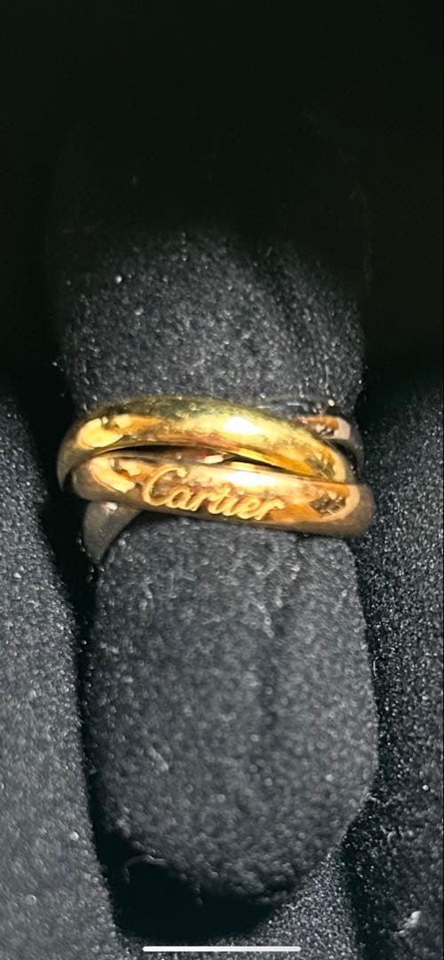 Cartier 3連　ゴールド　トリニティリング K18 10号