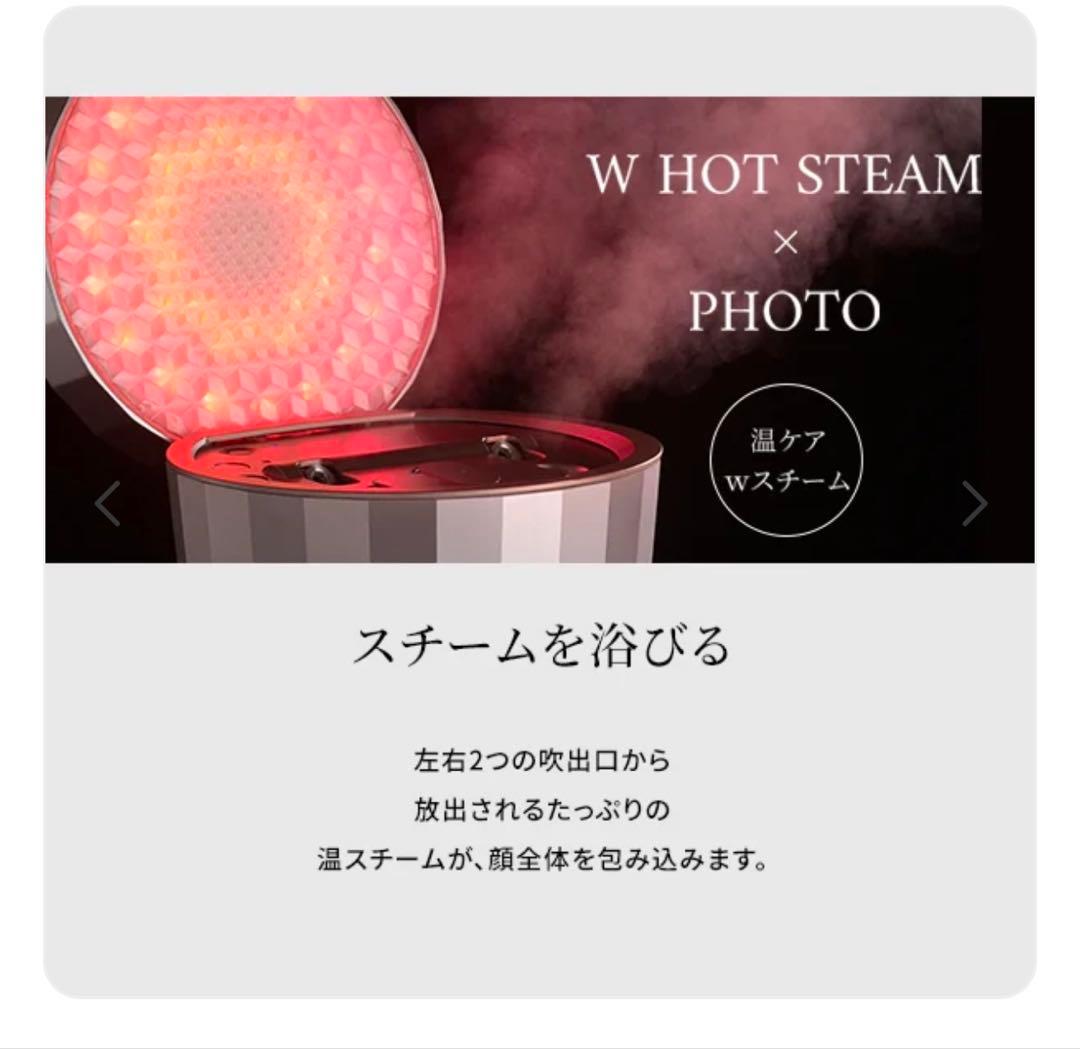 フェイススチーマー 多角形デザイン グラデーションシルバー