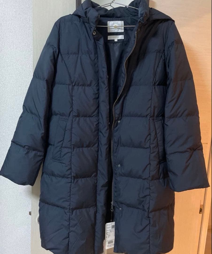 grove ダウンコート　ネイビー　Ｍ　つつまれロングダウン　フェザー　新品
