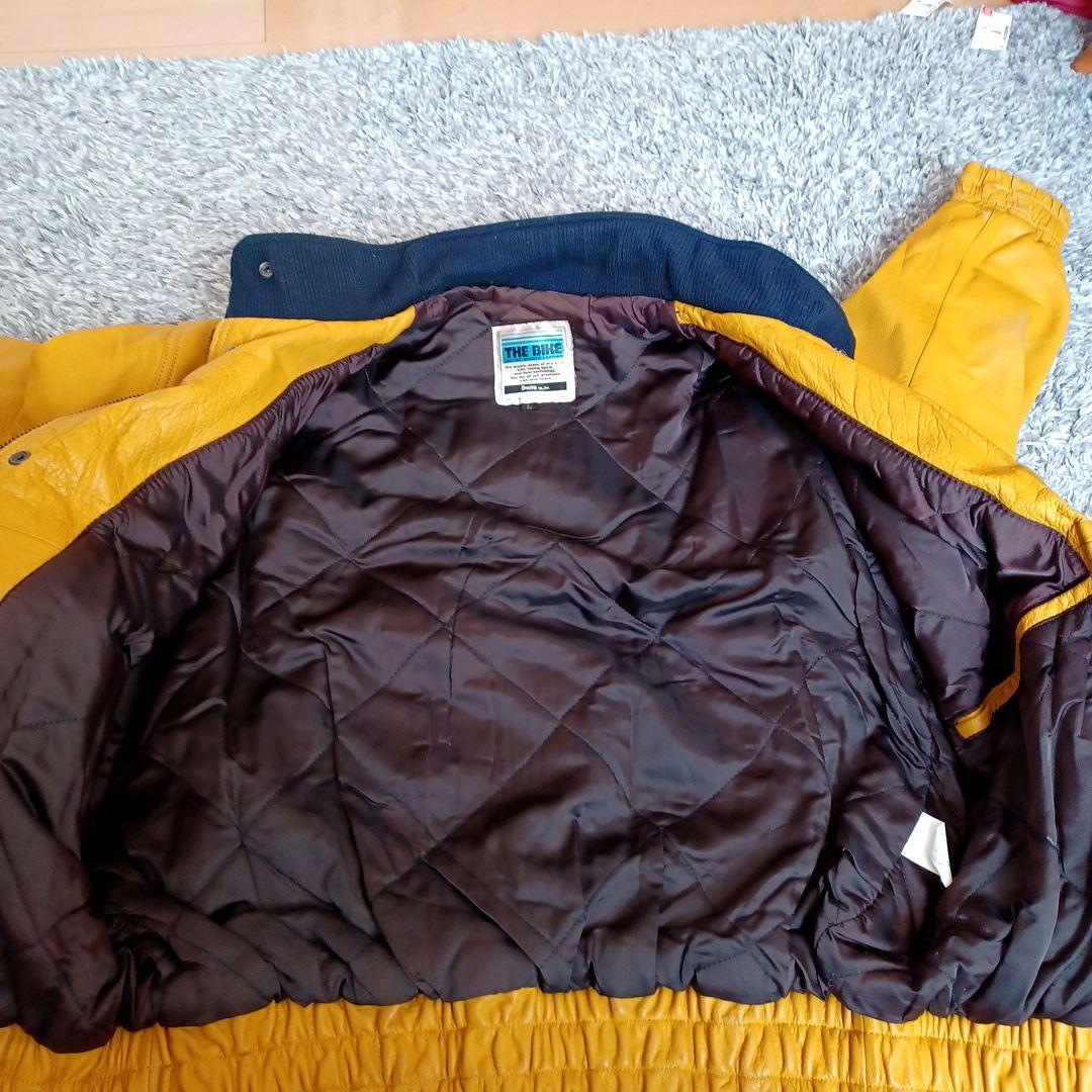 【希少】THE BIKE Daito オールレザーライダース イエロー Lサイズ