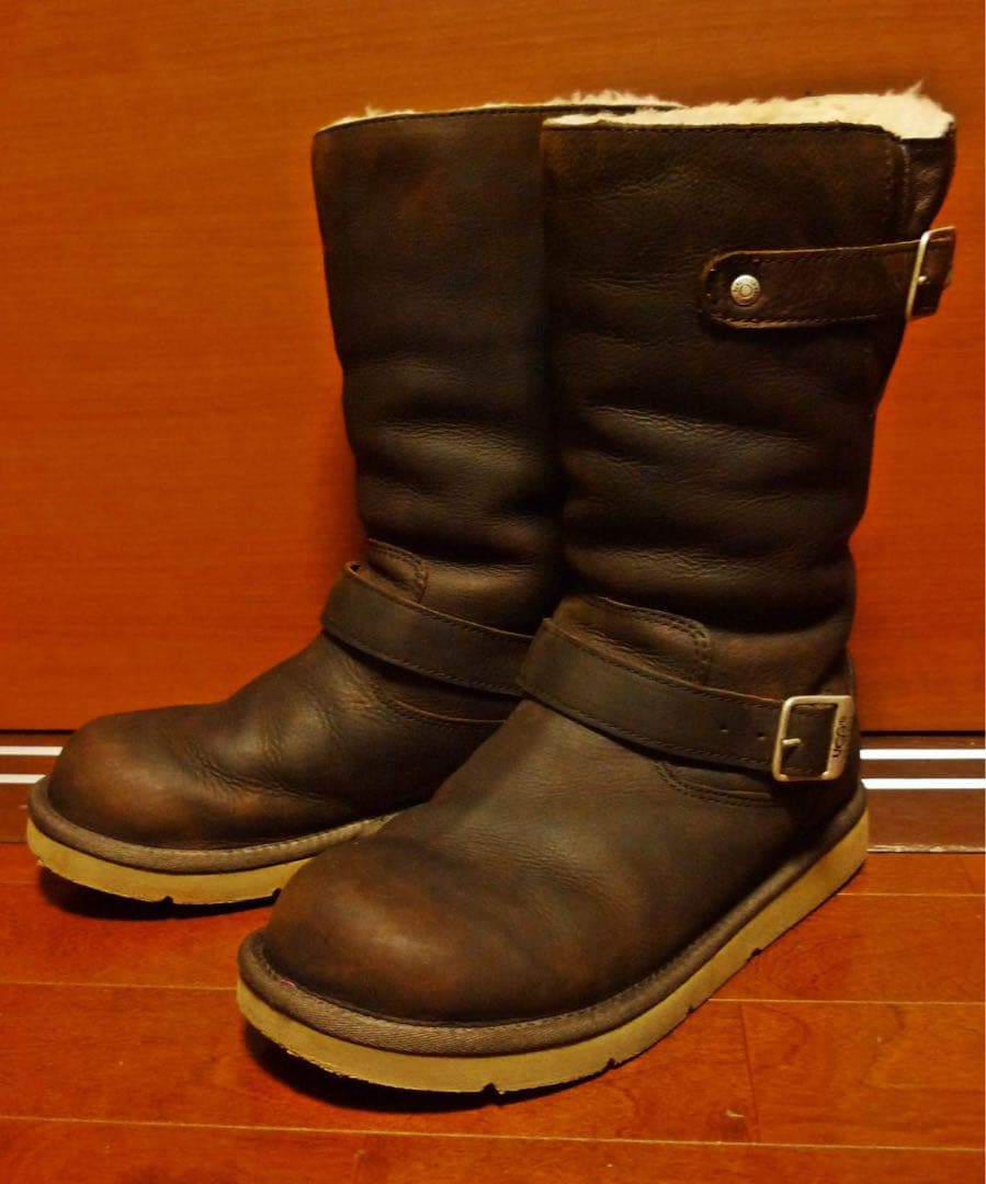 UGG★ケンジントン5678★ムートンエンジニアブーツ★ダークブラウン25cm
