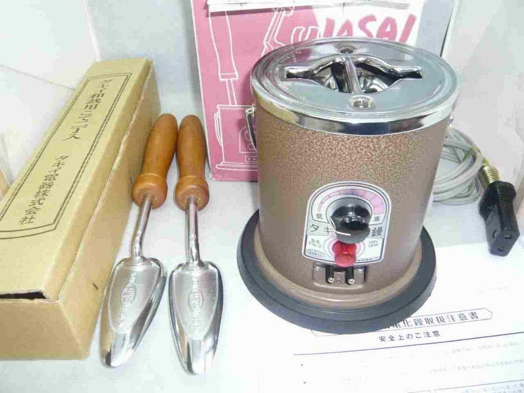 ③タキイ和裁電化鏝　ランプ付　和裁こて　 和裁コテ　鏝２本付　未使用保管品