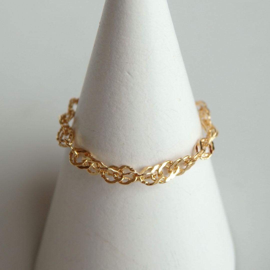 ちえ　k18リング　チェーンリング　スクリューチェーン　2.4㎜幅