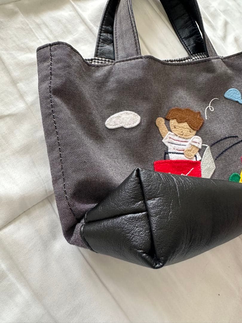 ファミリア 70周年 限定 ミニ デニム トート バッグ ブラック