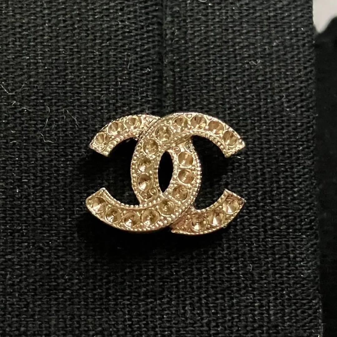正規品　シャネル　ピアス　片耳　ココマーク ラインストーン　CHANEL