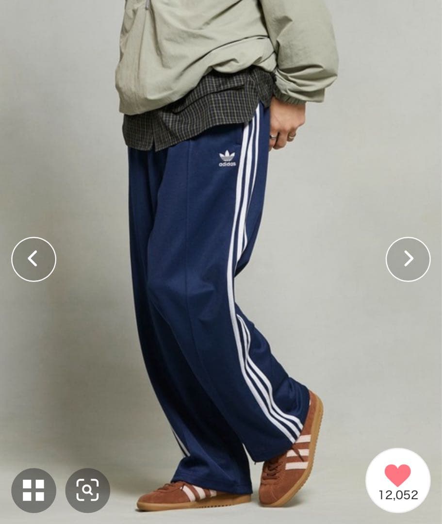 アディカラー バギーフィット ファイヤーバードトラックパンツ　Mサイズ ネイビー