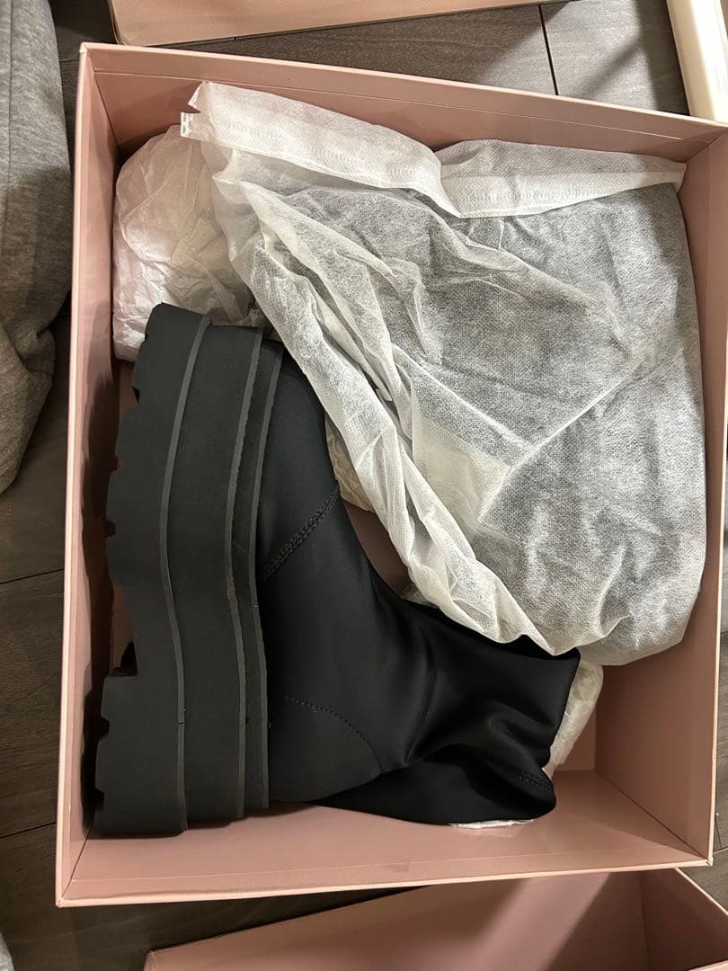 しゅしゅ様Darich ダーリッチ　ウルトラストレッチフラットブーツブラック M