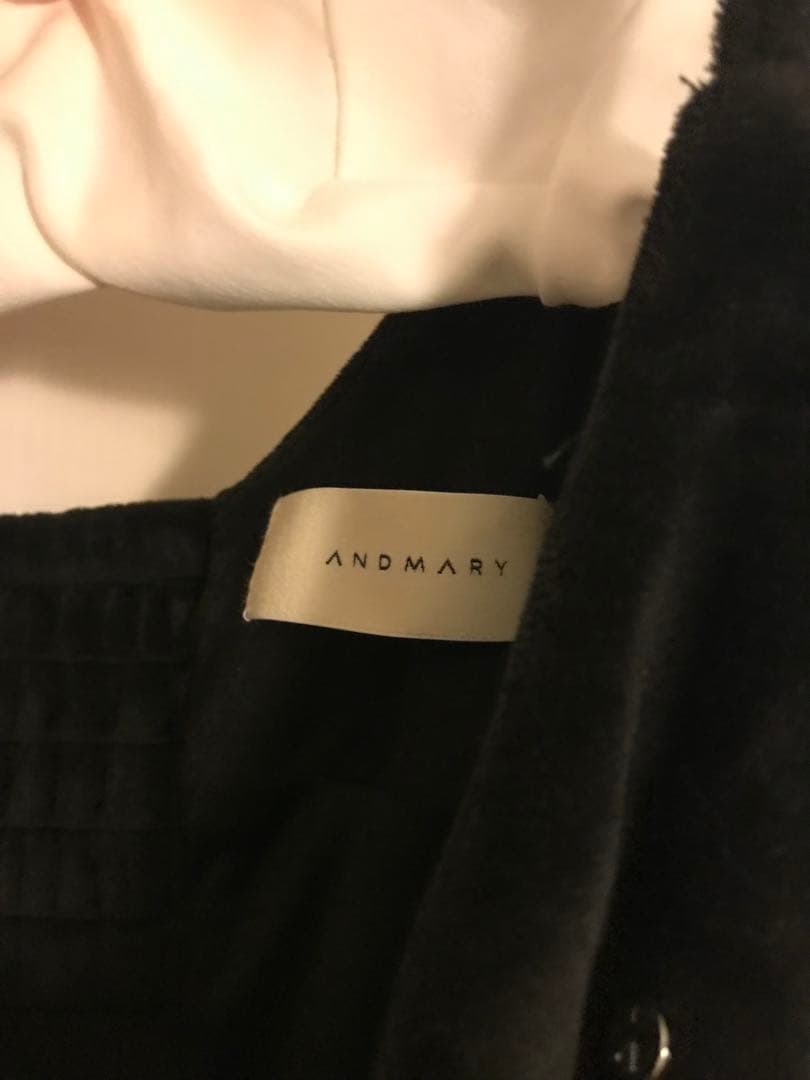 andmary Betty velour mini dress ワンピース