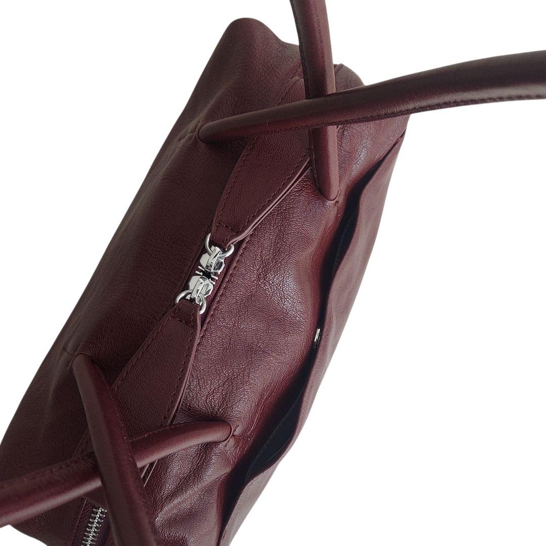 人気✨イアパピヨネ　ロングハンドル　ボストンバッグ　ボルドー