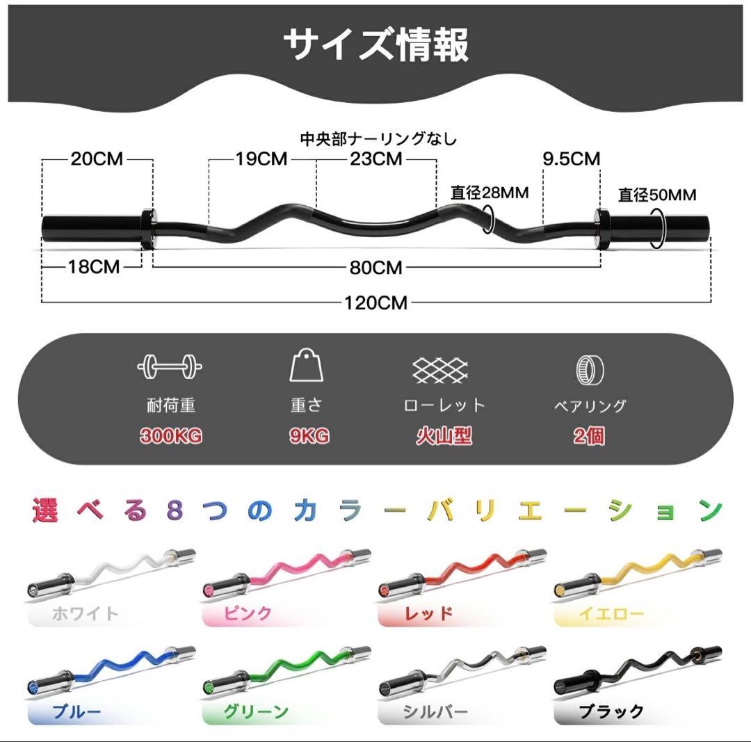 オリンピックWバー EZカールバー オリンピックバーベル 筋トレ シルバー