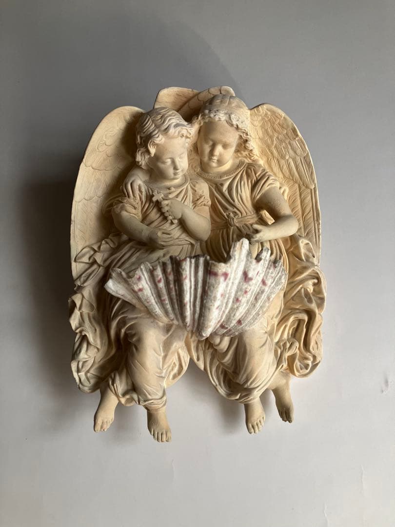 幼い天使たちの聖水盤　フランスアンティーク