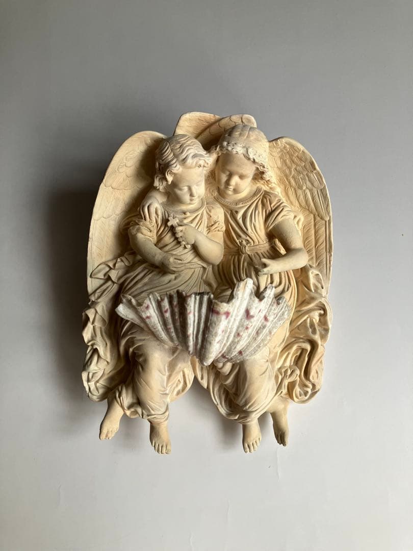 幼い天使たちの聖水盤　フランスアンティーク