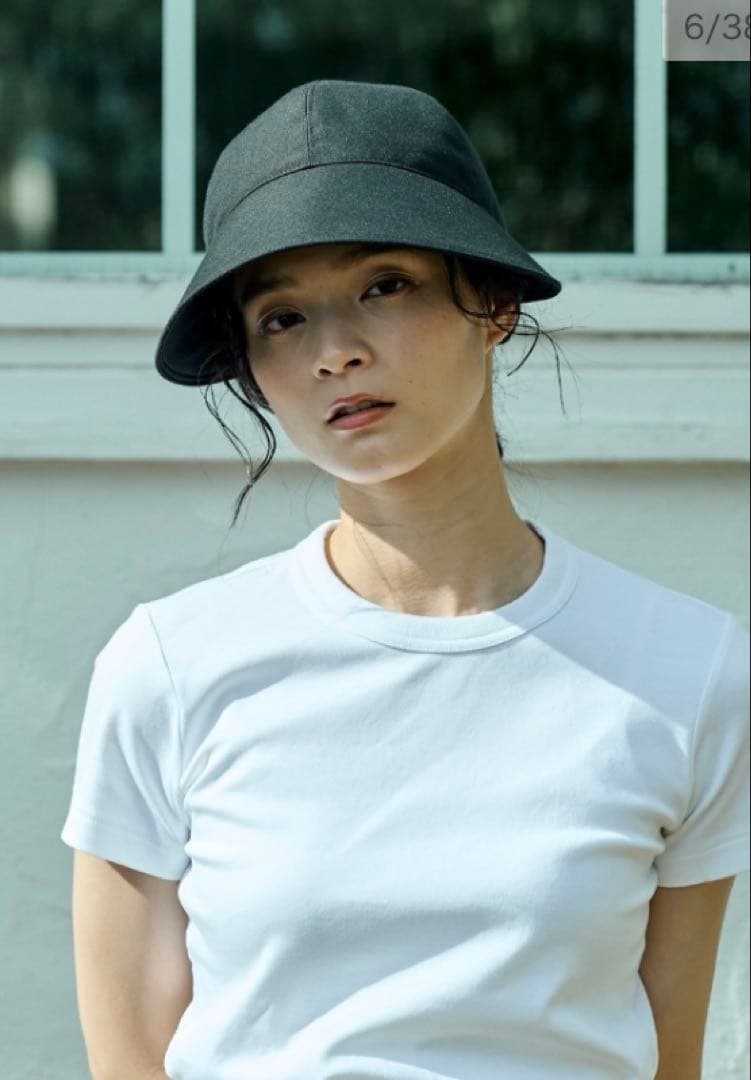 サンバリア100 ワイドキャップ&ハットストラップ　黒色　Mサイズ