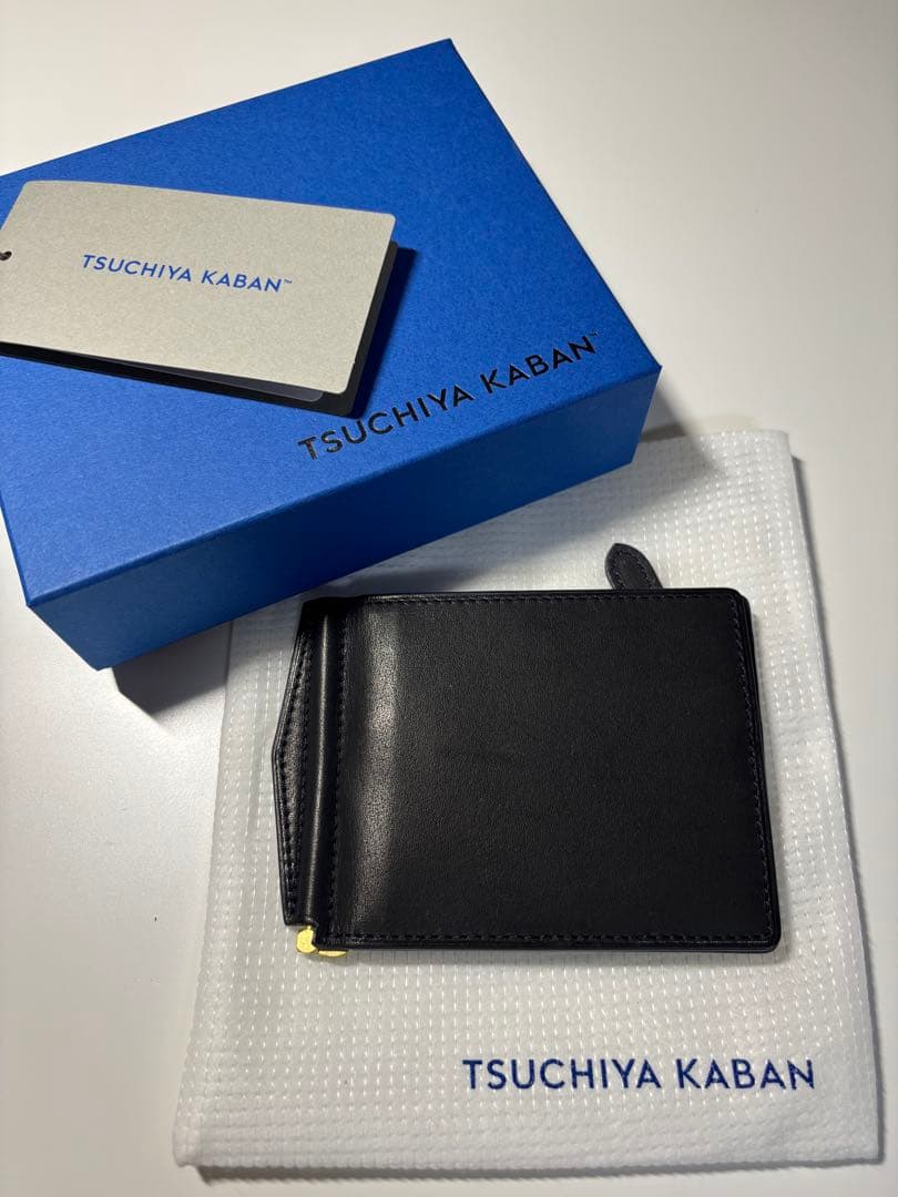 [美品] 土屋鞄 マネークリップ ダークインディゴ