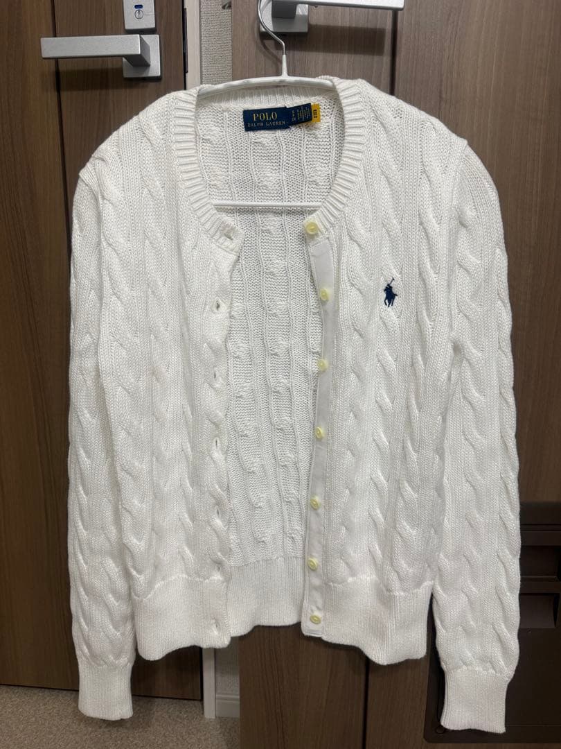 新品未使用　Ralph Lauren ホワイトカーディガン　Sサイズ