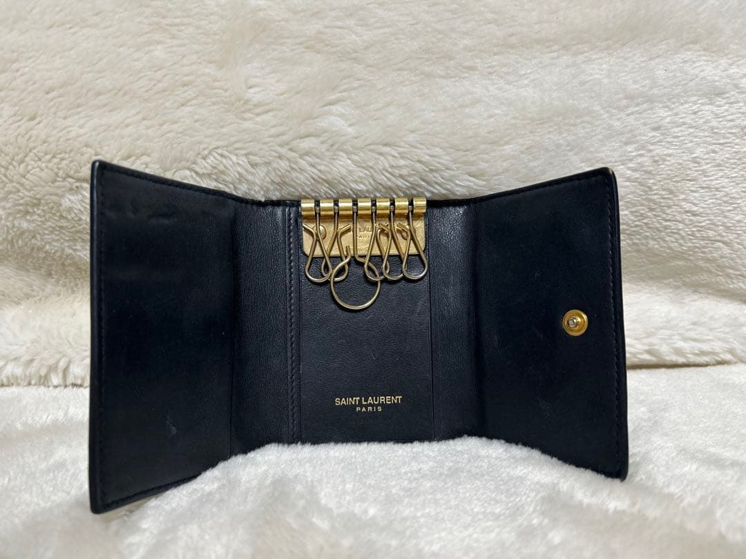 SAINT LAURENT ブラックキーケース