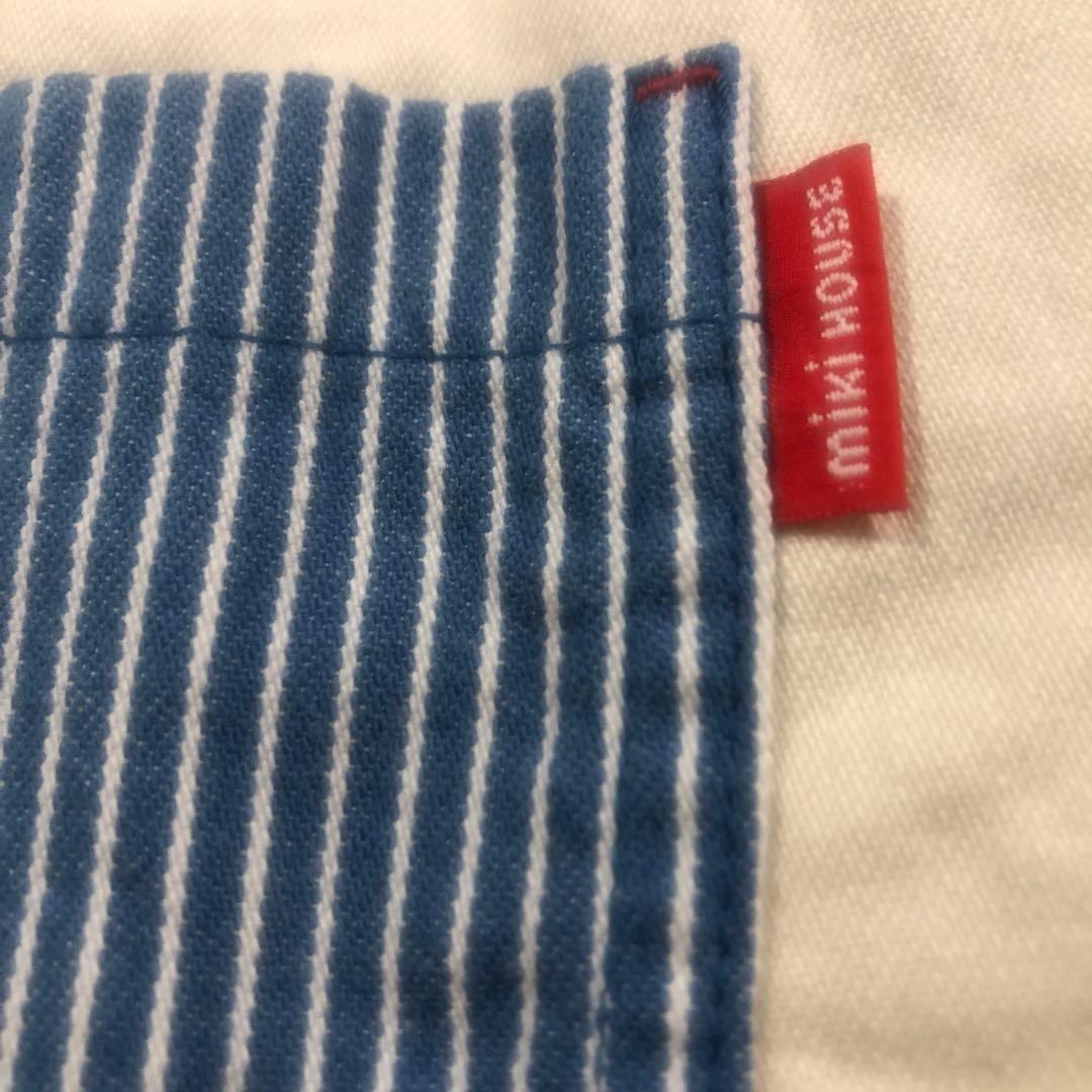 ミキハウス オーバーオールクリーム色M80〜90 定価27500円