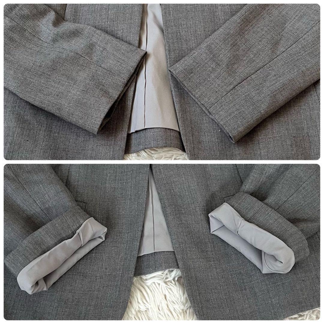 美品 ナチュラルビューティーベーシック　スーツ　セットアップ グレー M