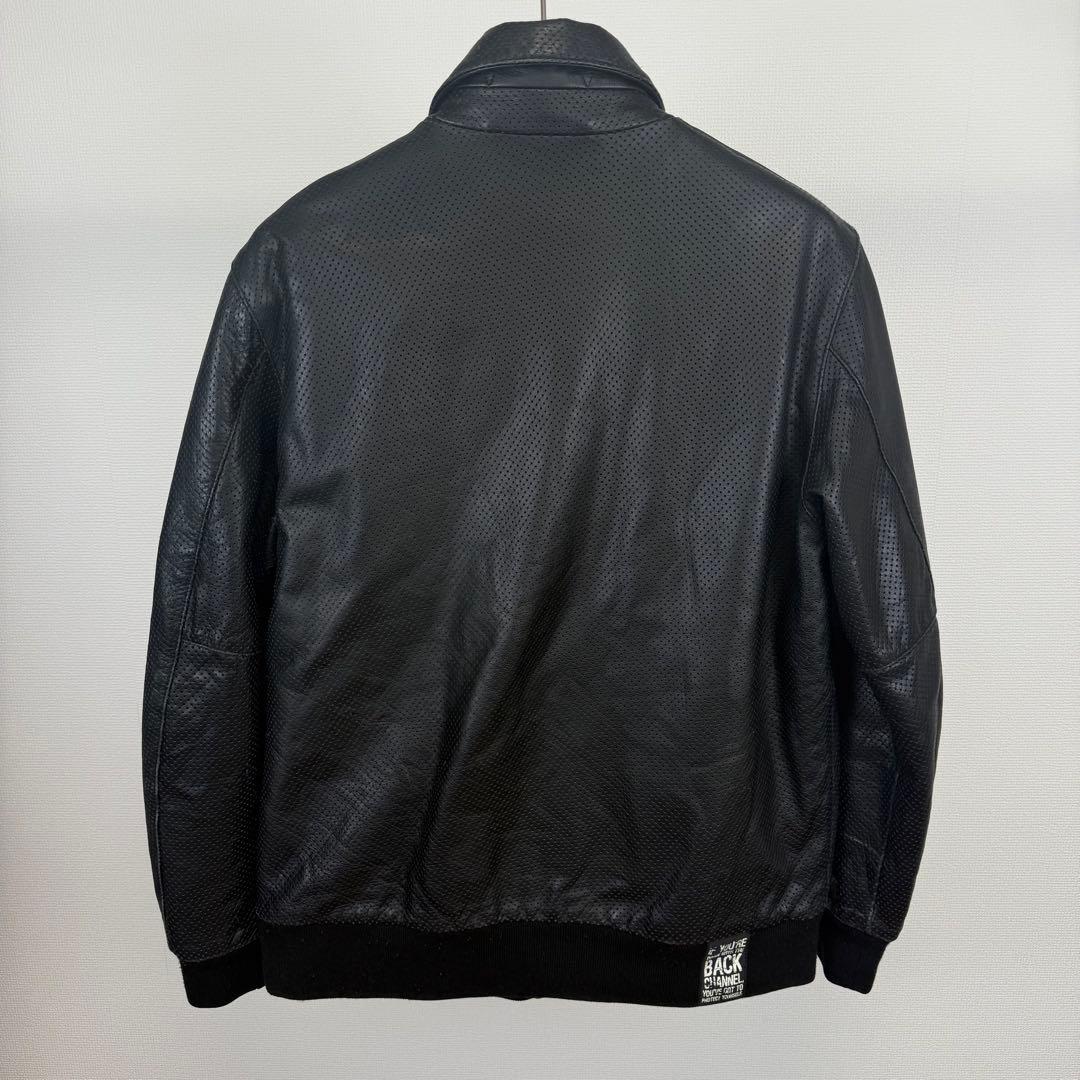 BackChannel バックチャンネル 牛革 パンチングレザージャケット 黒