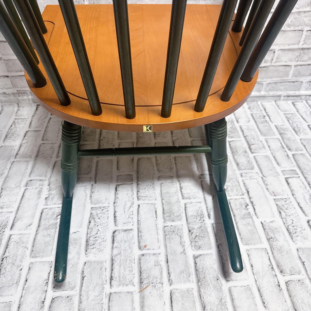 飛騨産業 ロッキングチェア　ハイバック　希少カラー　 揺り椅子　 ビンテージ