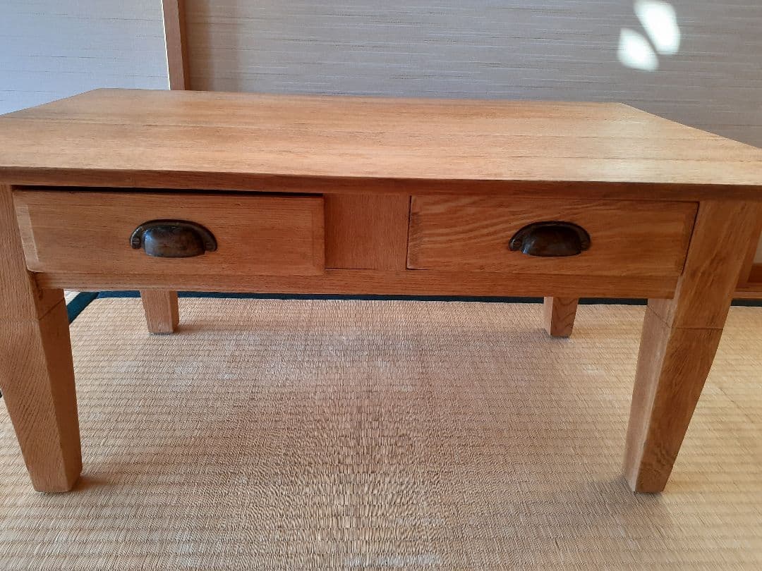 楢材　小テーブル　文机　古家具　アンティーク