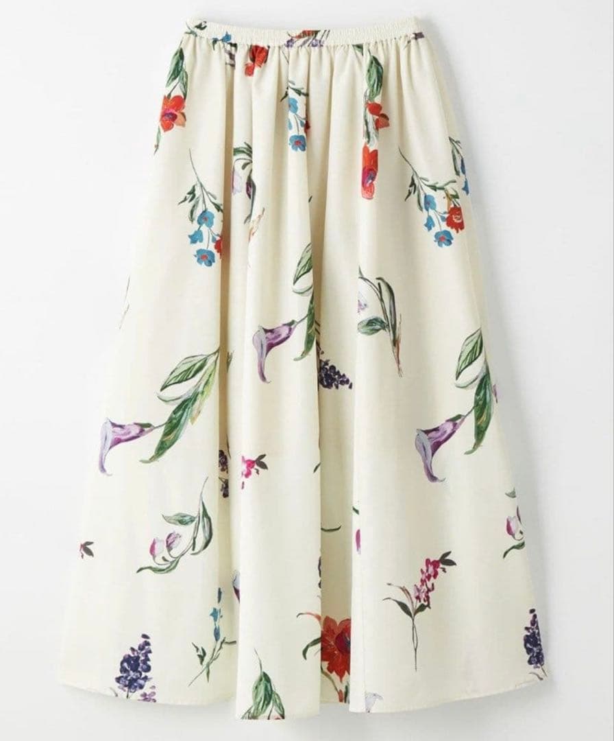 EMMEL REFINESエメルリファインズフラワープリントマキシスカートXS