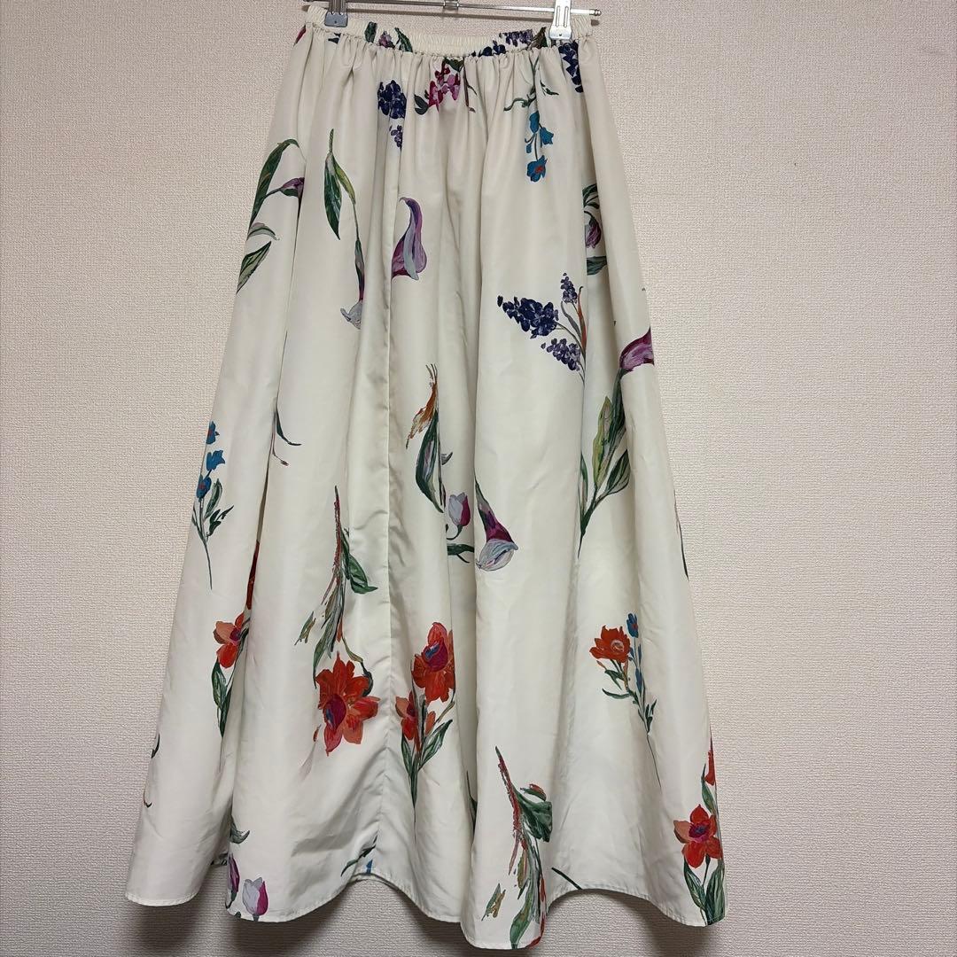 EMMEL REFINESエメルリファインズフラワープリントマキシスカートXS