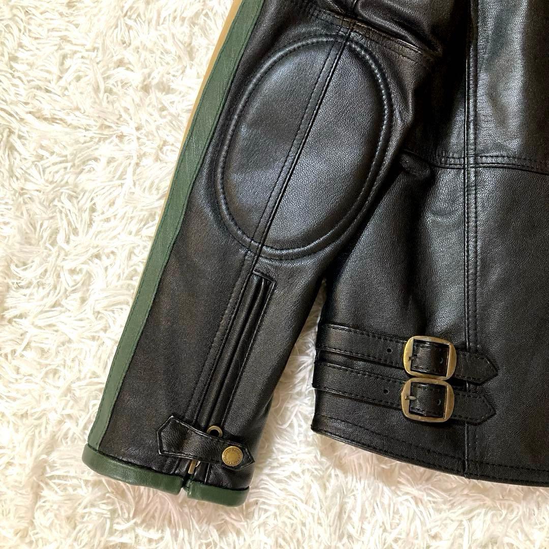 【極美品】DEGNER デグナー XL 黒 シングルライダース 山羊革　バイカー