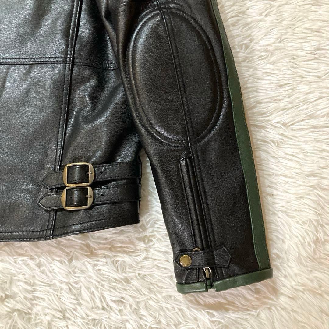 【極美品】DEGNER デグナー XL 黒 シングルライダース 山羊革　バイカー