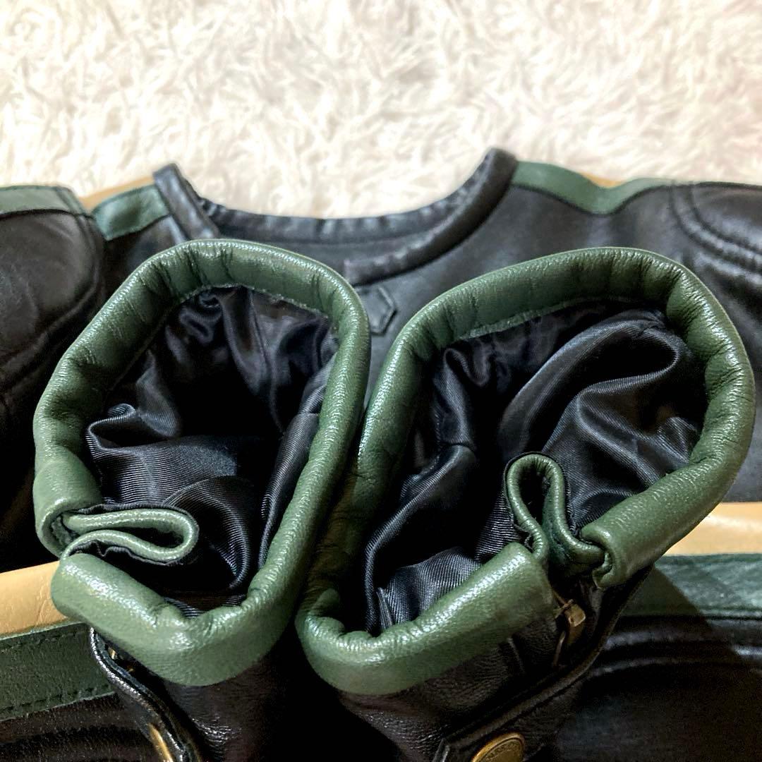 【極美品】DEGNER デグナー XL 黒 シングルライダース 山羊革　バイカー