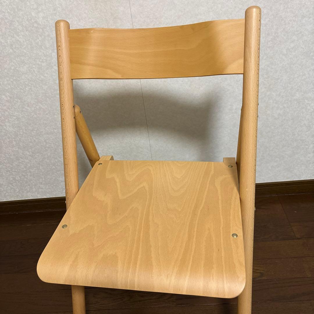 【極美品】無印良品 折りたたみ 椅子 チェア ブナ材