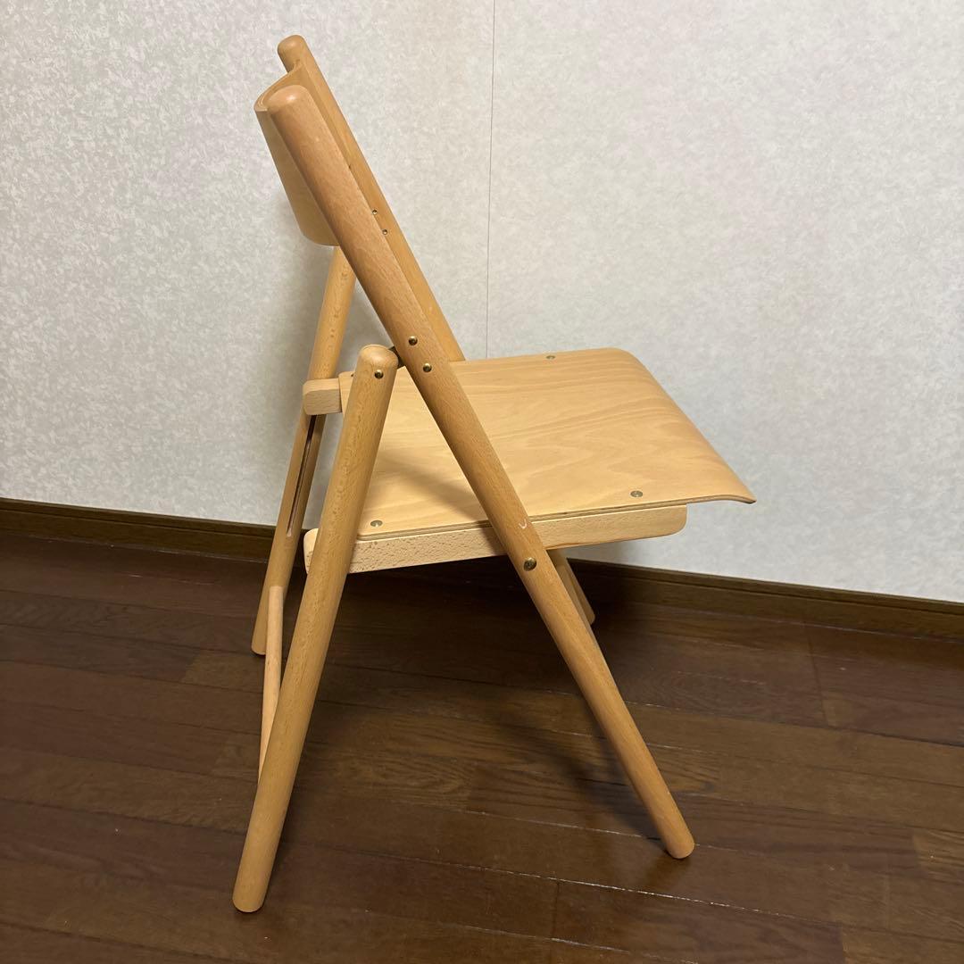 【極美品】無印良品 折りたたみ 椅子 チェア ブナ材