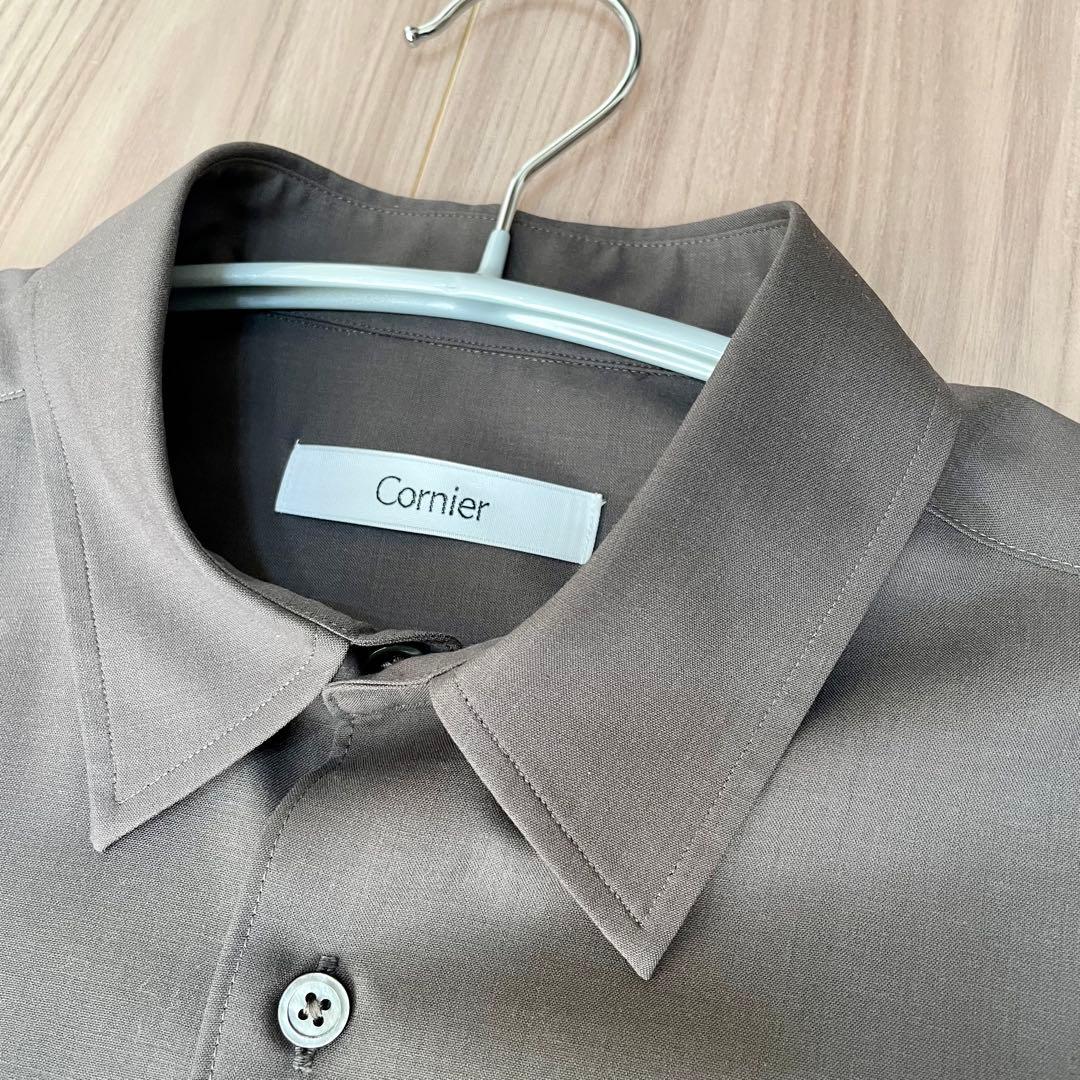 Cornier Super180's WOOL SHIRTS グレー　美品 M